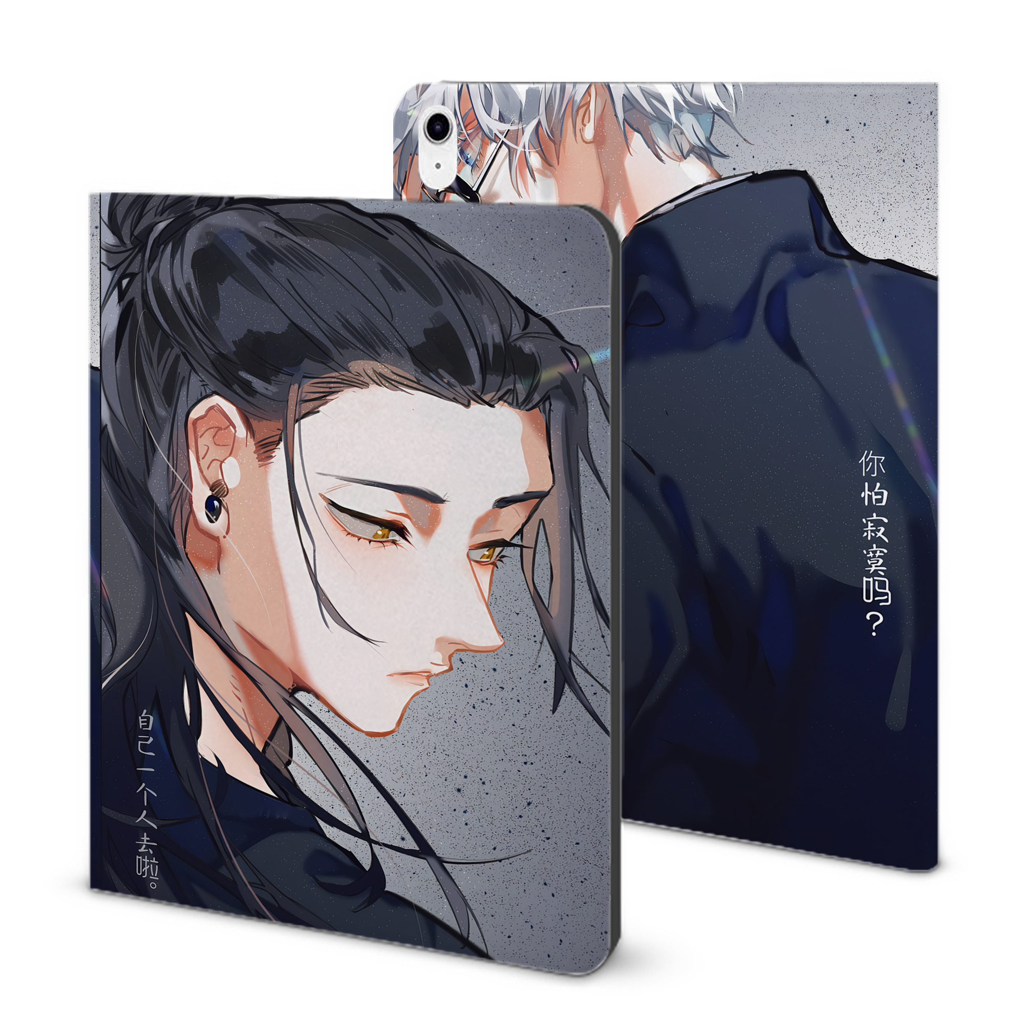 （画像用） 呪術廻戦 Jujutsu Kaisen IPad ケース ブック型 PUレザー TPU 耐衝撃 軽量 薄型 ペン収納なし 全面保護 IPad 各モデル対応